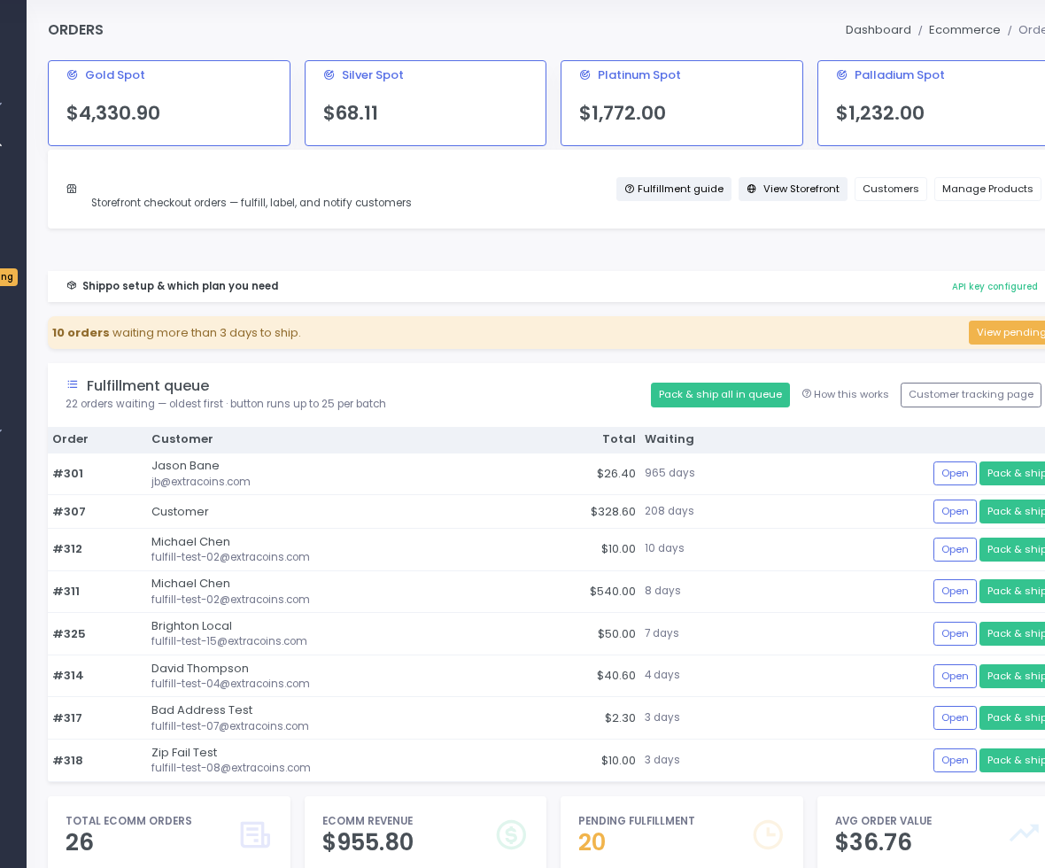 Order fulfillment with fraud indicators
