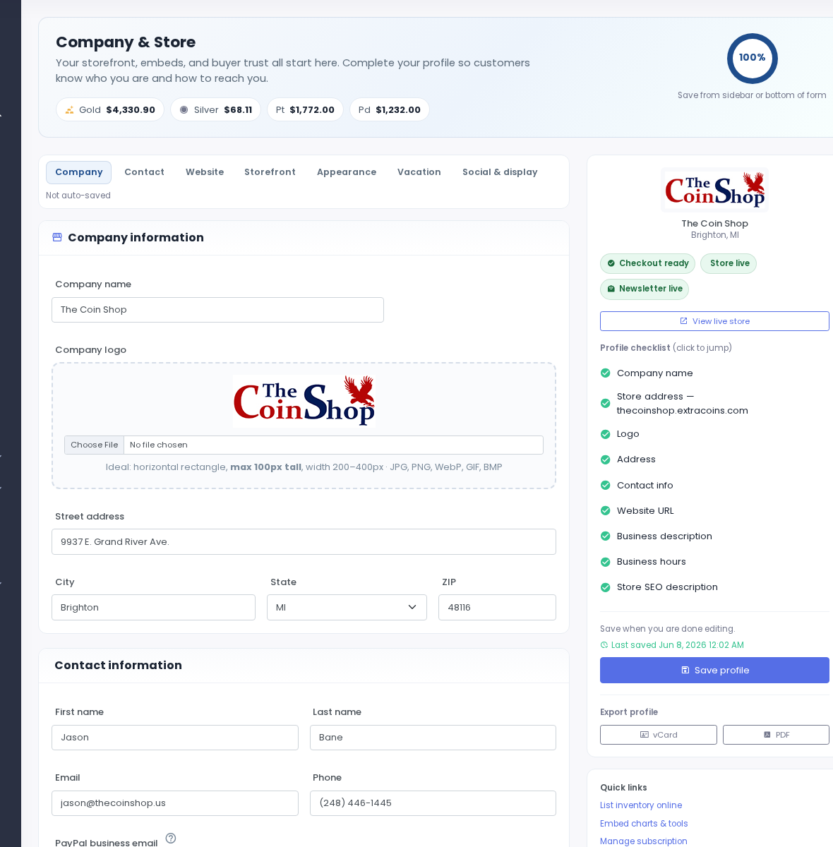 Payment processor setup